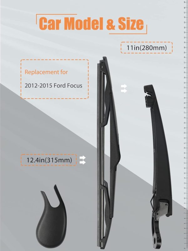 Mikkuppa Rear Wiper Blade Plastic for Ford Focus-1