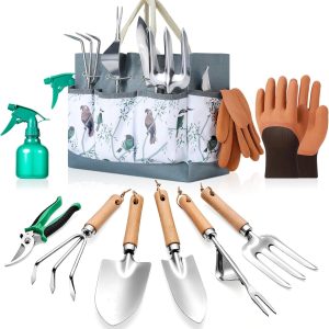 VOIDAY Gardening Tool Set Ergonomic Wood Handles-0